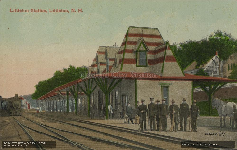 Postcard: Littleton Station, Littleton, New Hampshire